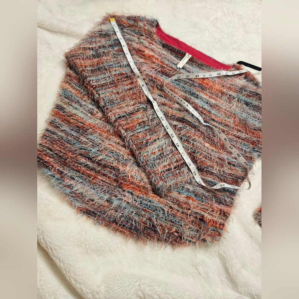 By Anthropologie Rainbow Fuzzy Pullover Sweater XS - Picture 5 of 7